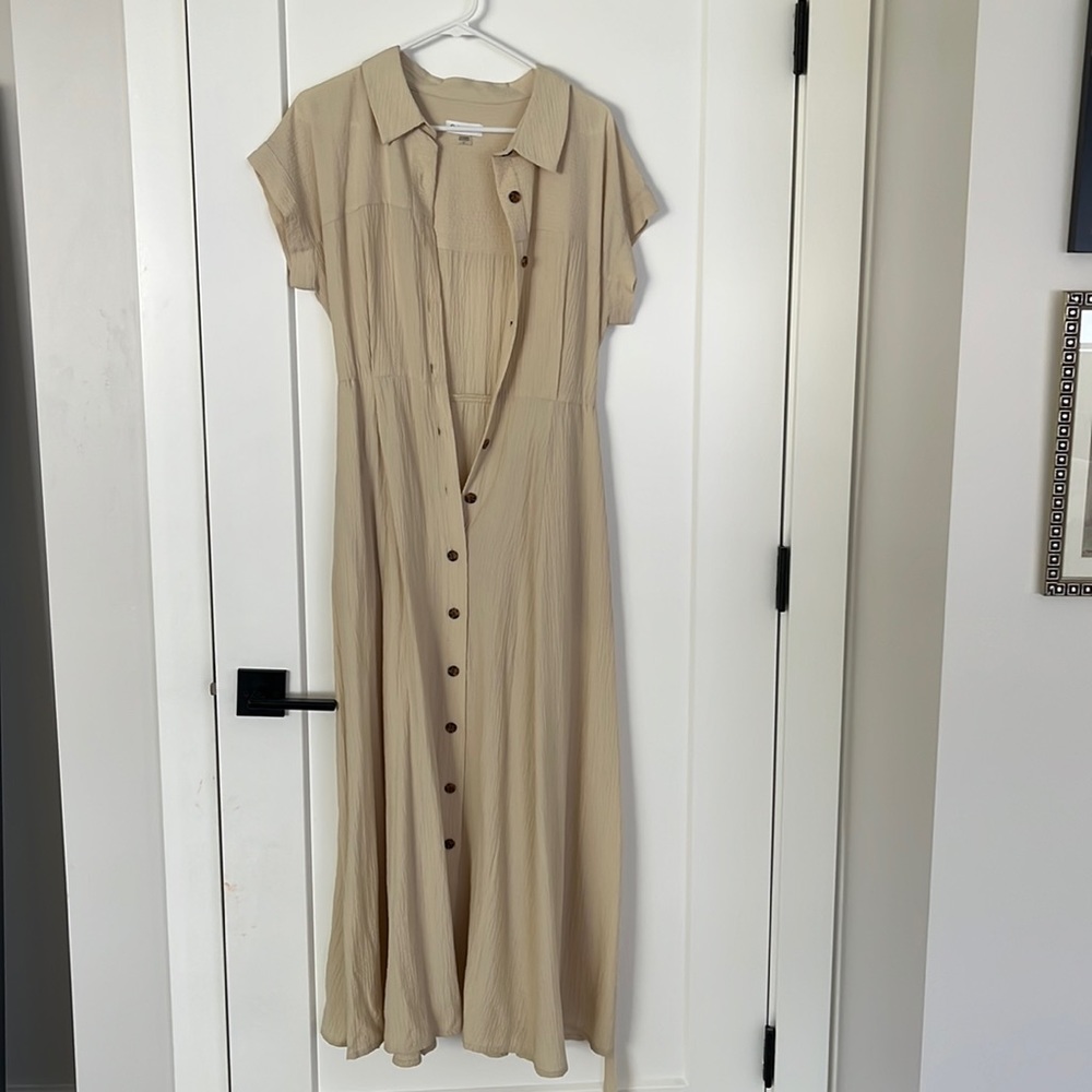 Calvin Klein button down midi dress